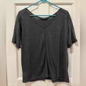 Dark grey V-neck shirt from Mango. Size women’s small.